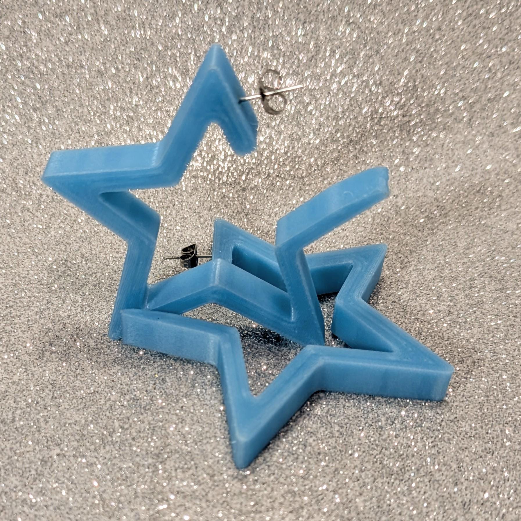 Star Hoop Earrings: 90s Dopamine Chunky Hoops