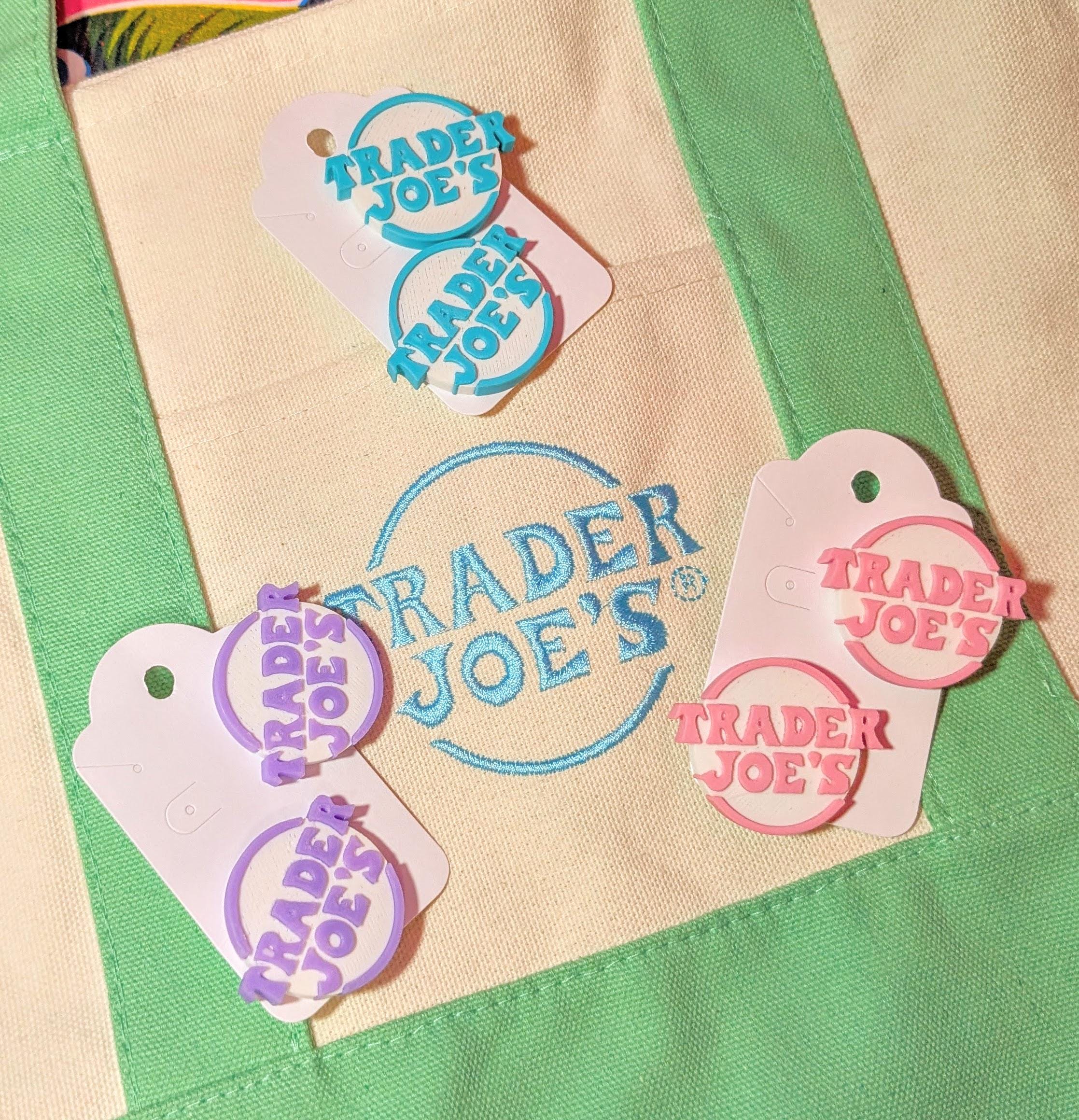 Trader Joe's Logo Earrings | 3D Printed Fan Jewelry