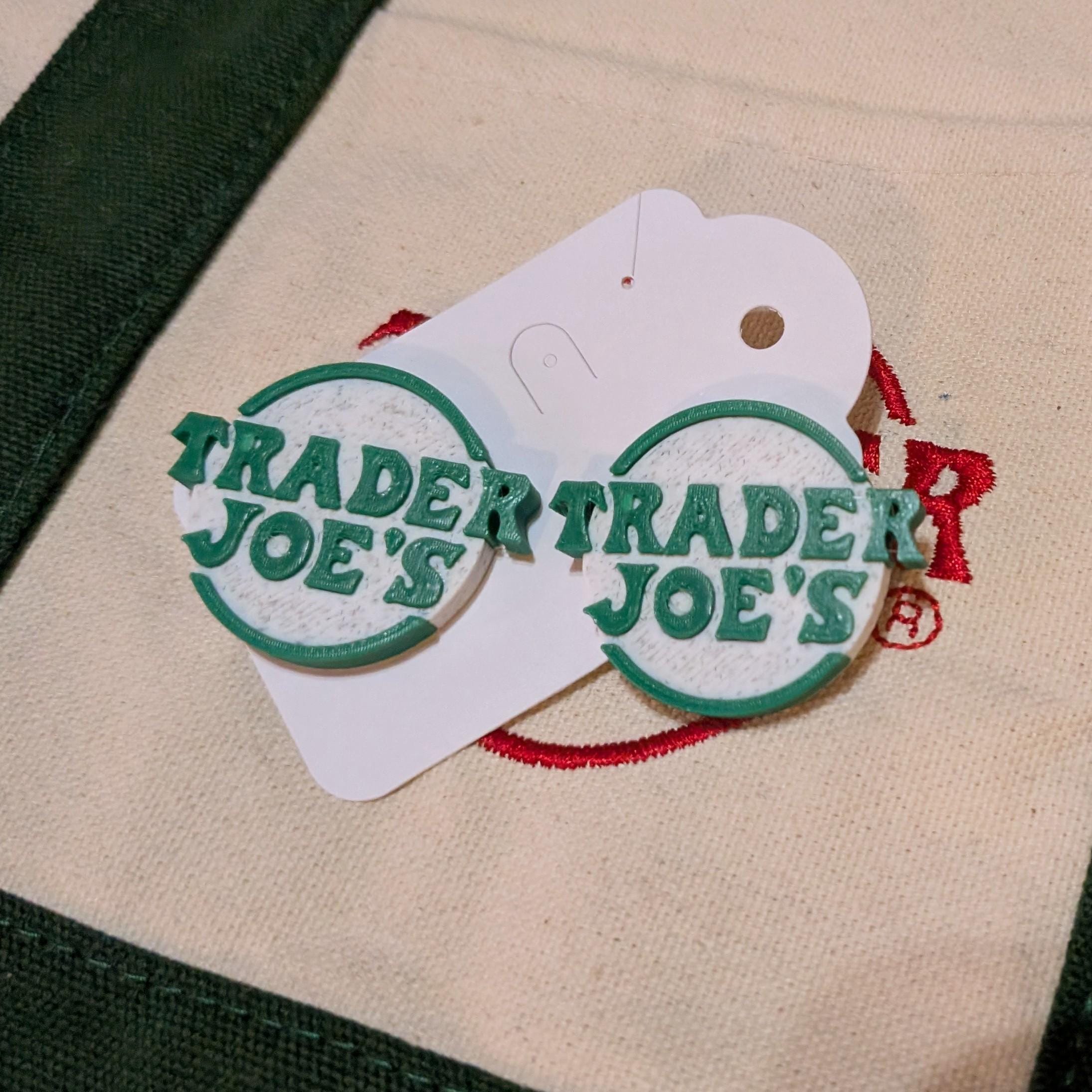 Trader Joe's Logo Earrings | 3D Printed Fan Jewelry
