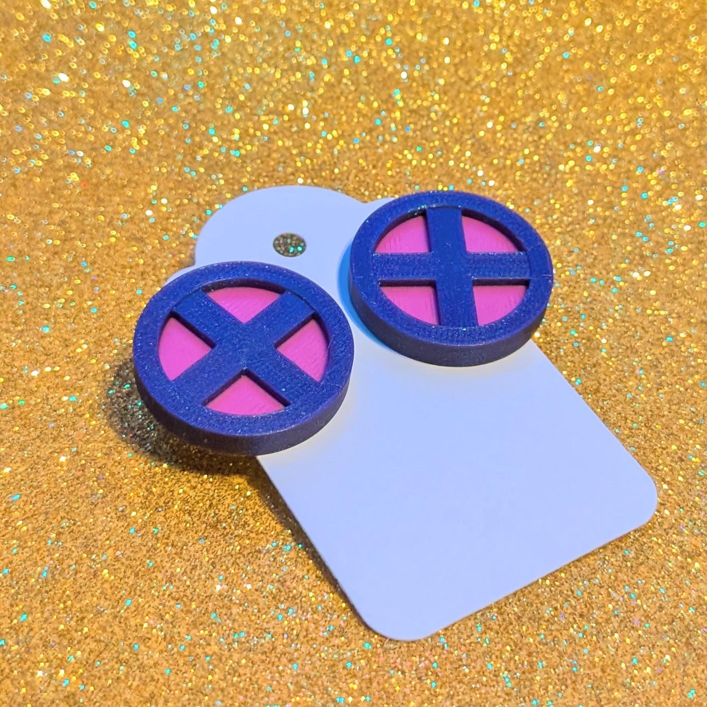X-Men Stud Earrings | Rogue Storm X-Men Logo
