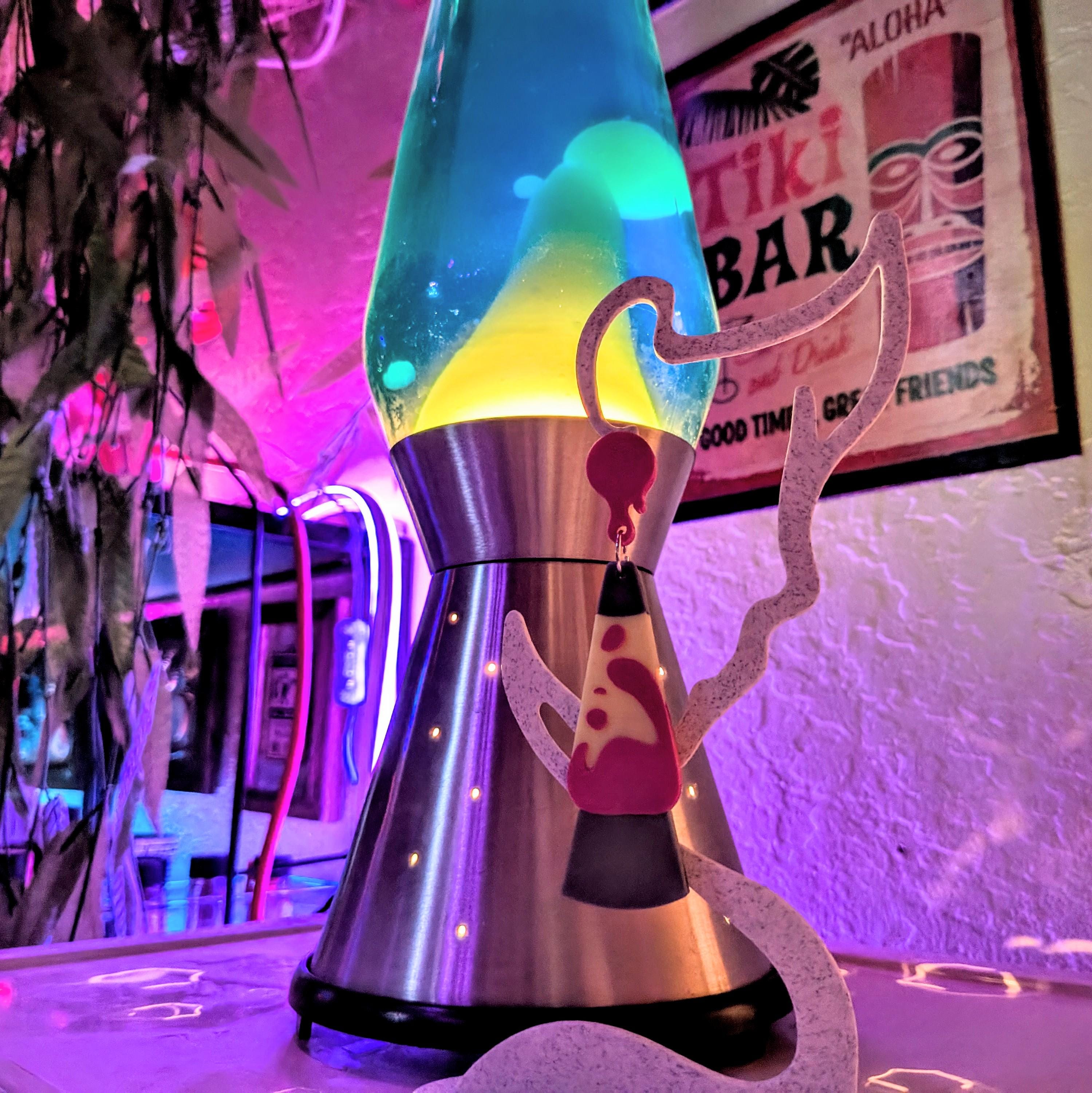 Retro Lava Lamp Earrings | UV Reactive Glow in the Dark Jewelry