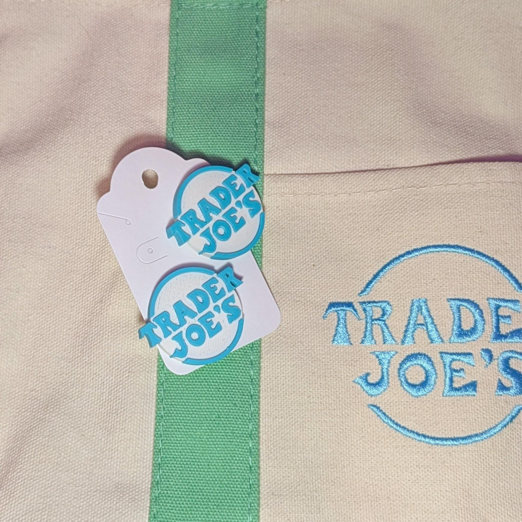 Trader Joe's Logo Earrings | 3D Printed Fan Jewelry