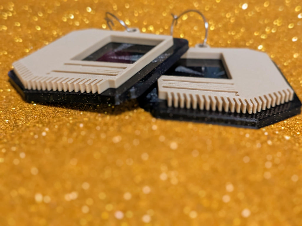 Macintosh Computer Mini Hoop Earrings | 80s Retro Apple Mac Jewelry