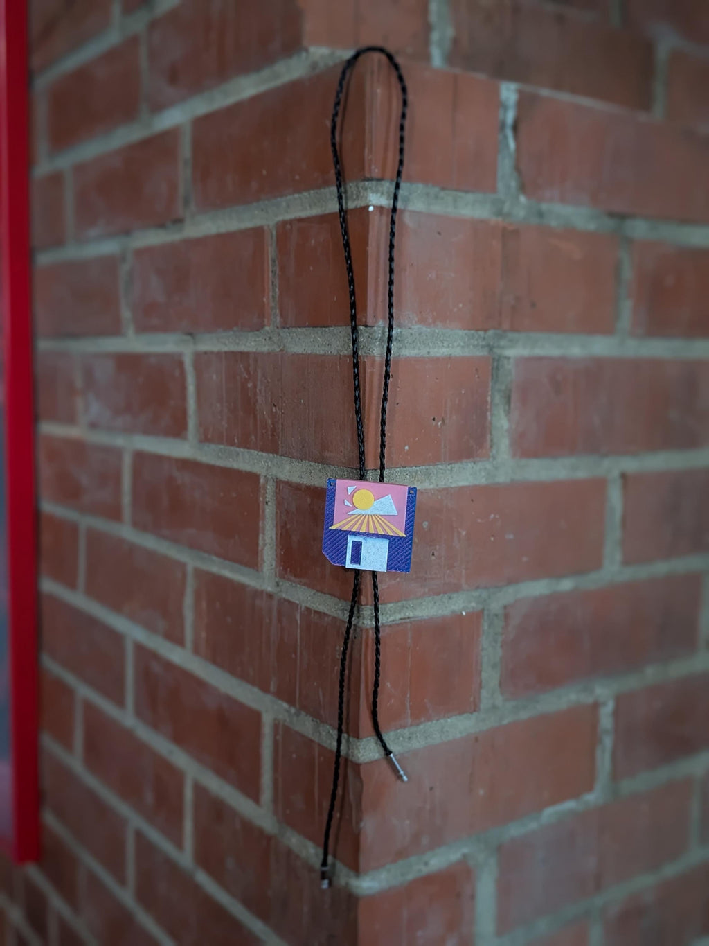 Vaporwave Floppy Disk Bolo Tie | Retro 80s Y Necklace