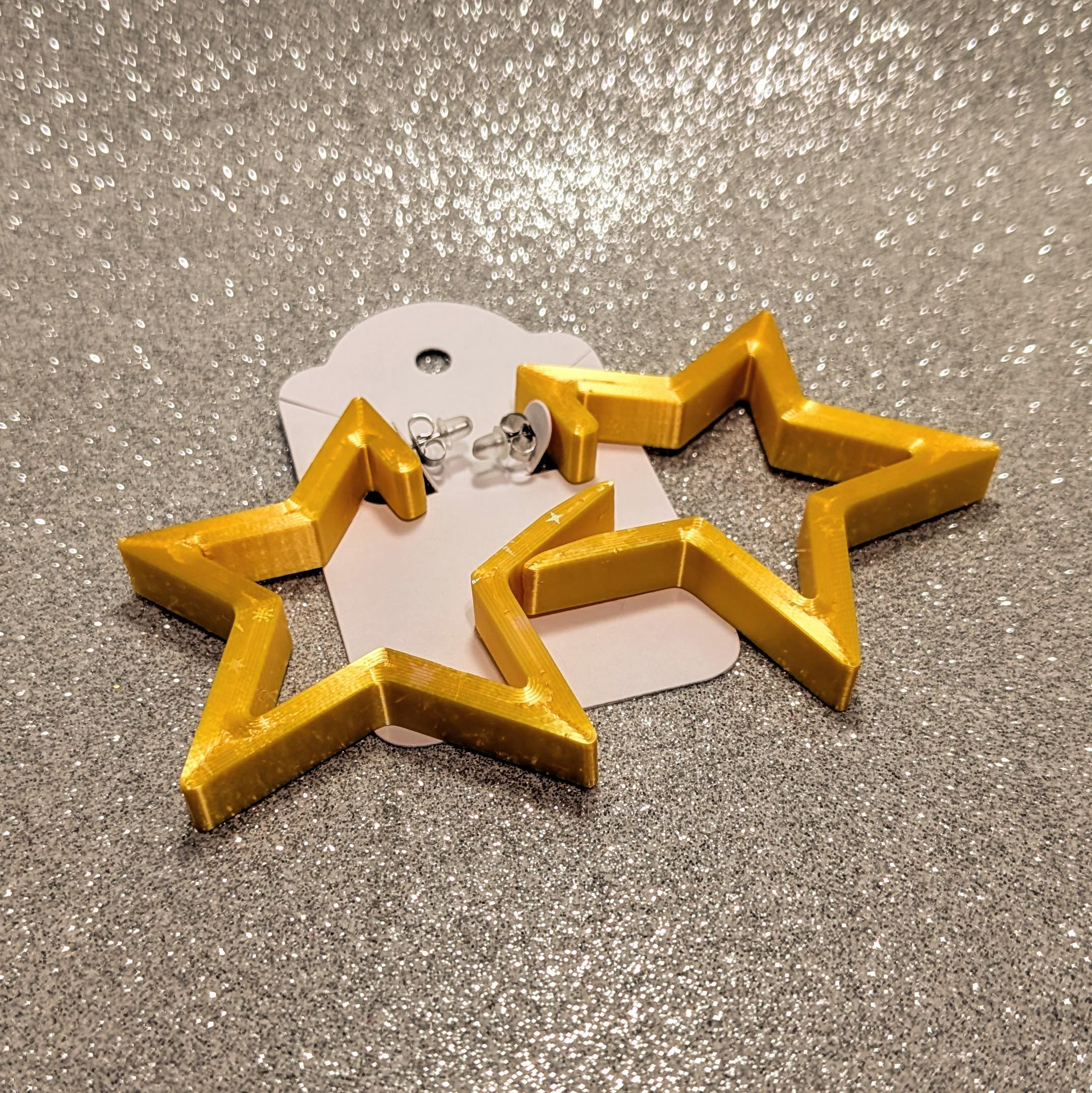 Star Hoop Earrings: 90s Dopamine Chunky Hoops