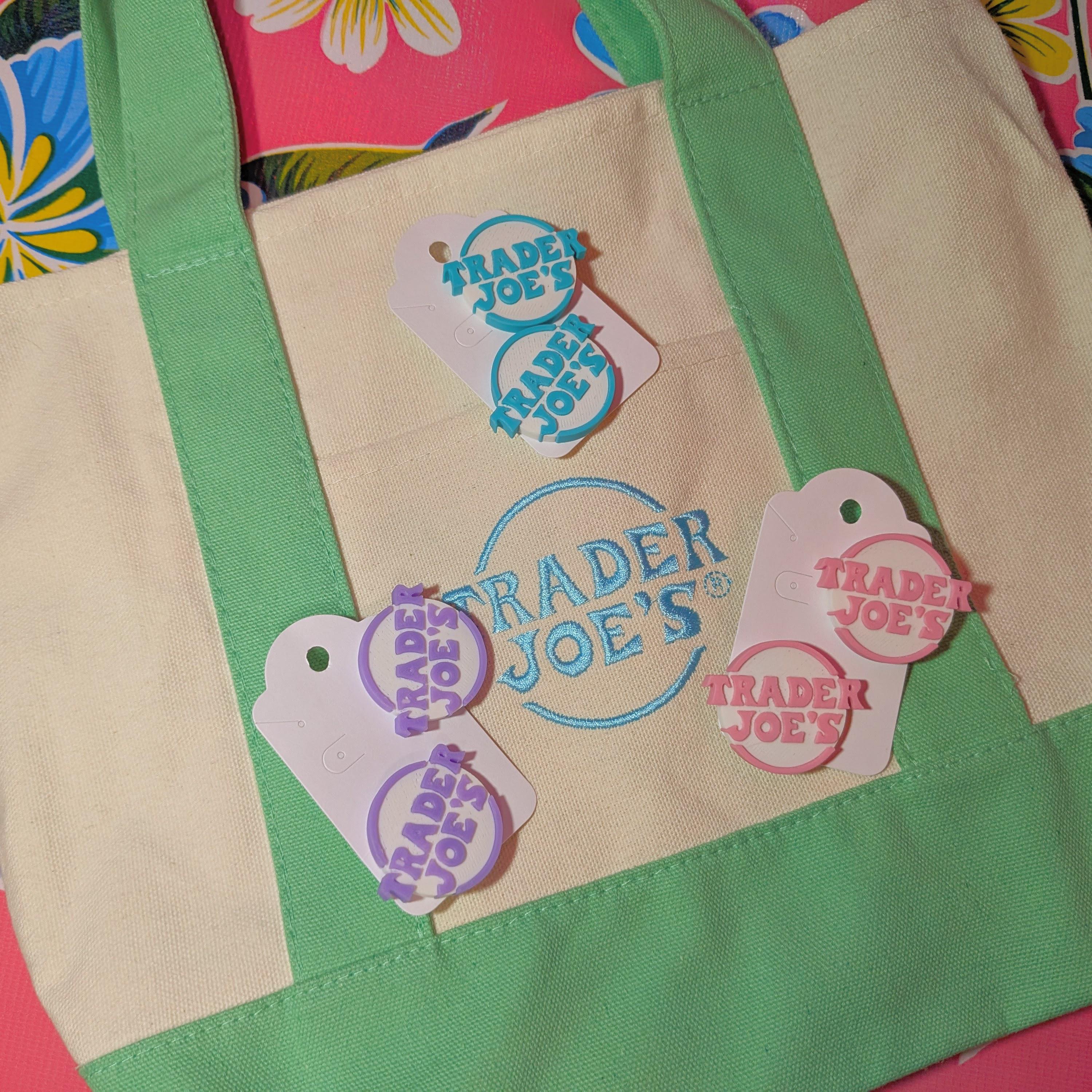Trader Joe's Logo Earrings | 3D Printed Fan Jewelry