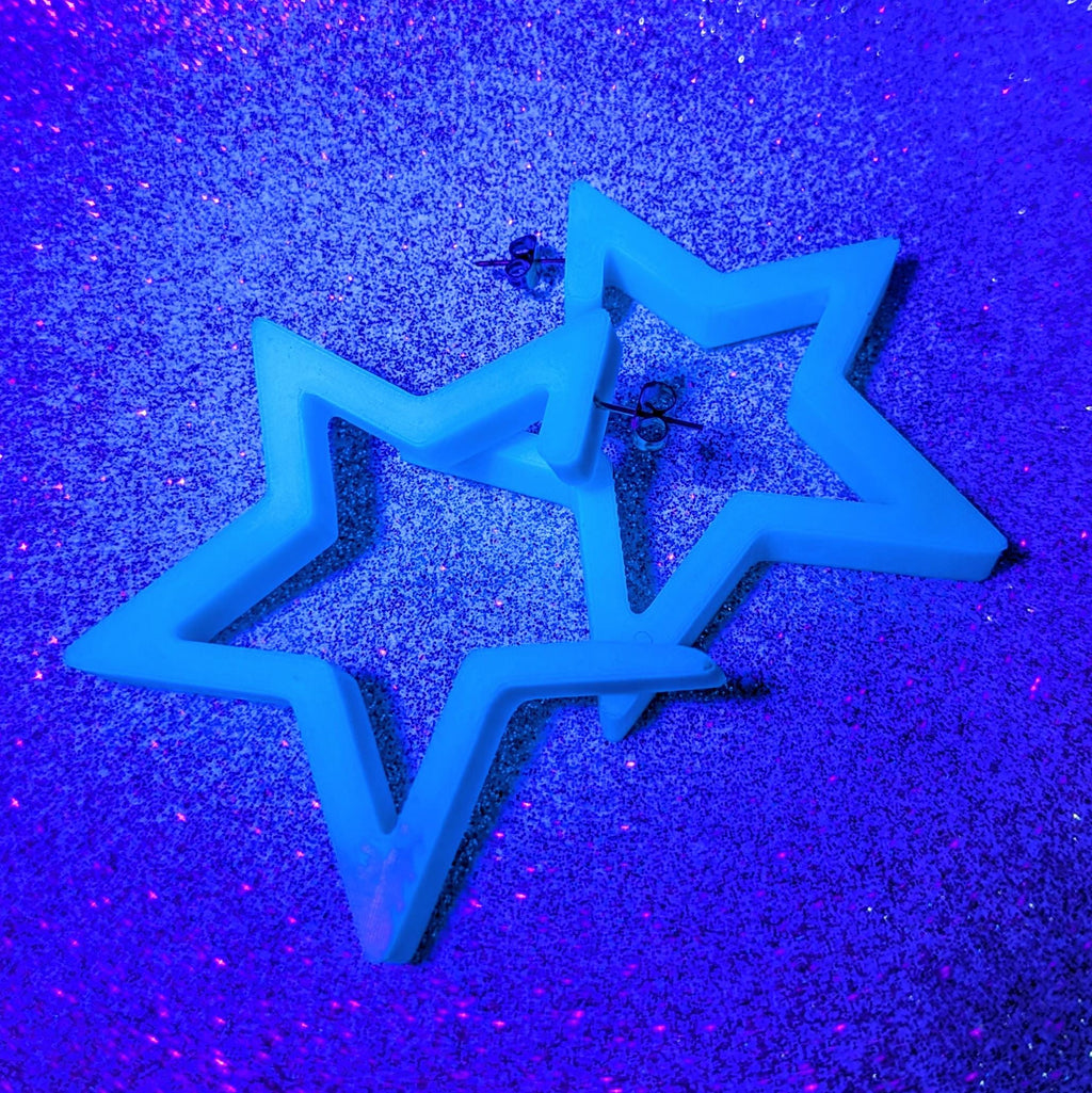 Star Hoop Earrings: 90s Dopamine Chunky Hoops