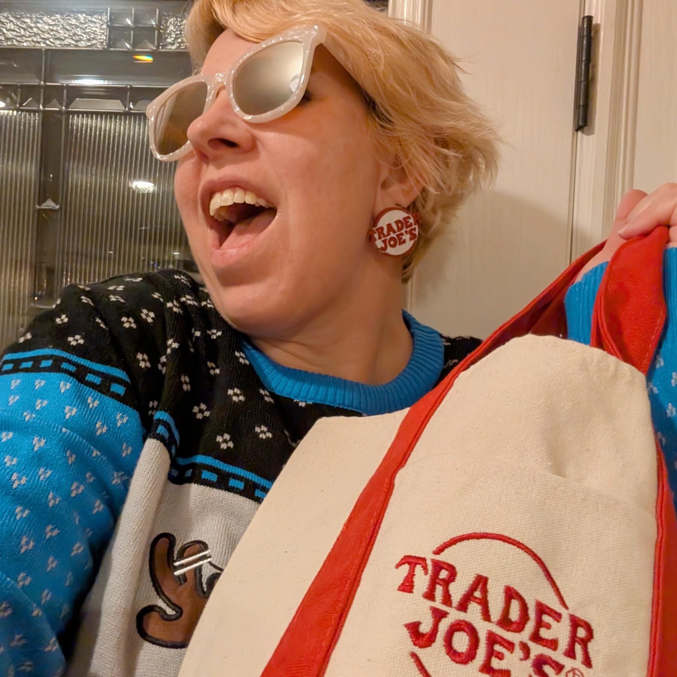 Trader Joe's Logo Earrings | 3D Printed Fan Jewelry