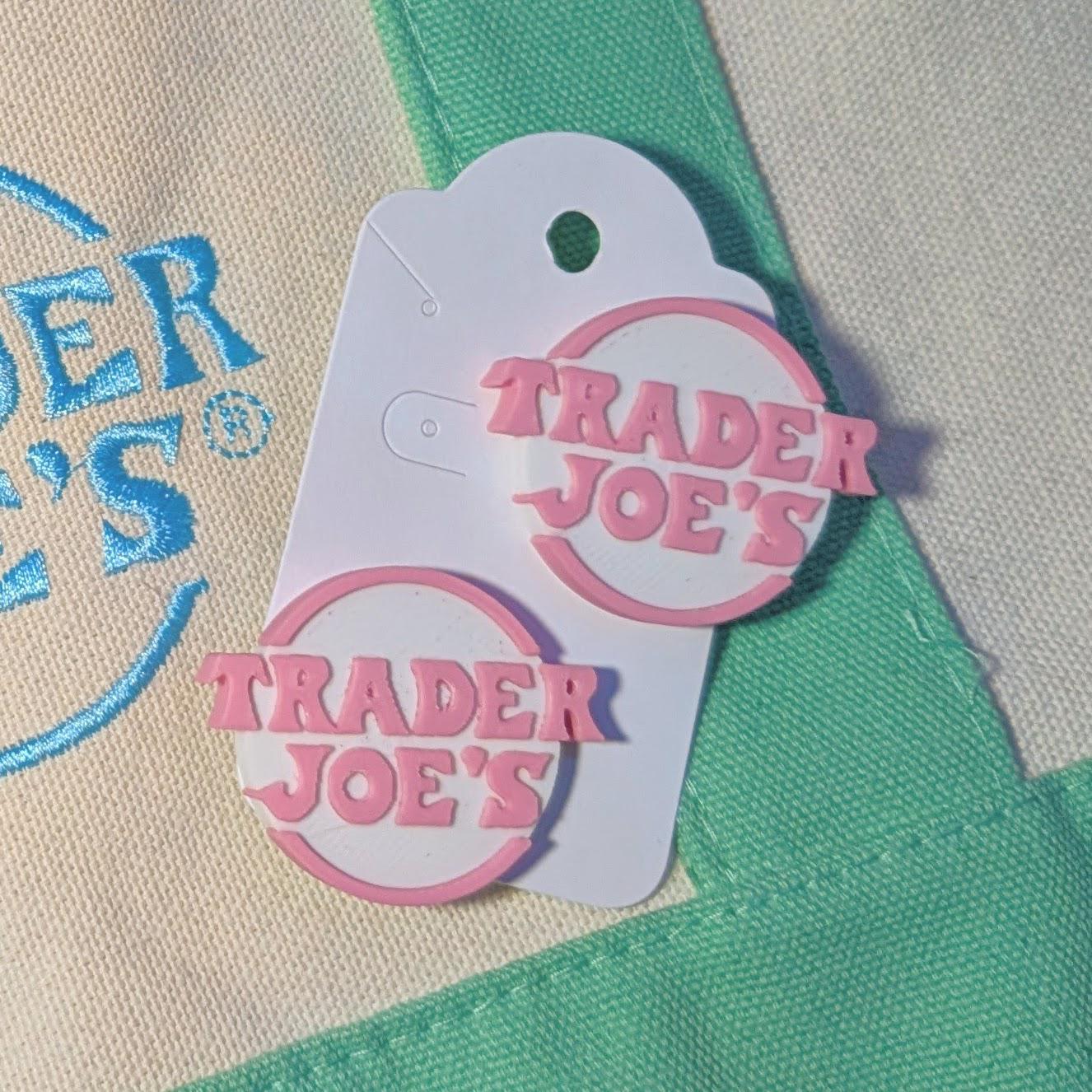 Trader Joe's Logo Earrings | 3D Printed Fan Jewelry